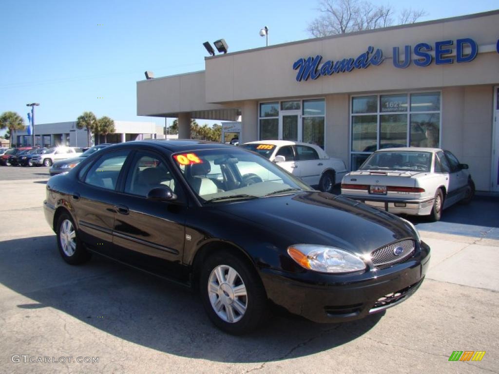 2004 Taurus SEL Sedan - Black / Medium Parchment photo #2