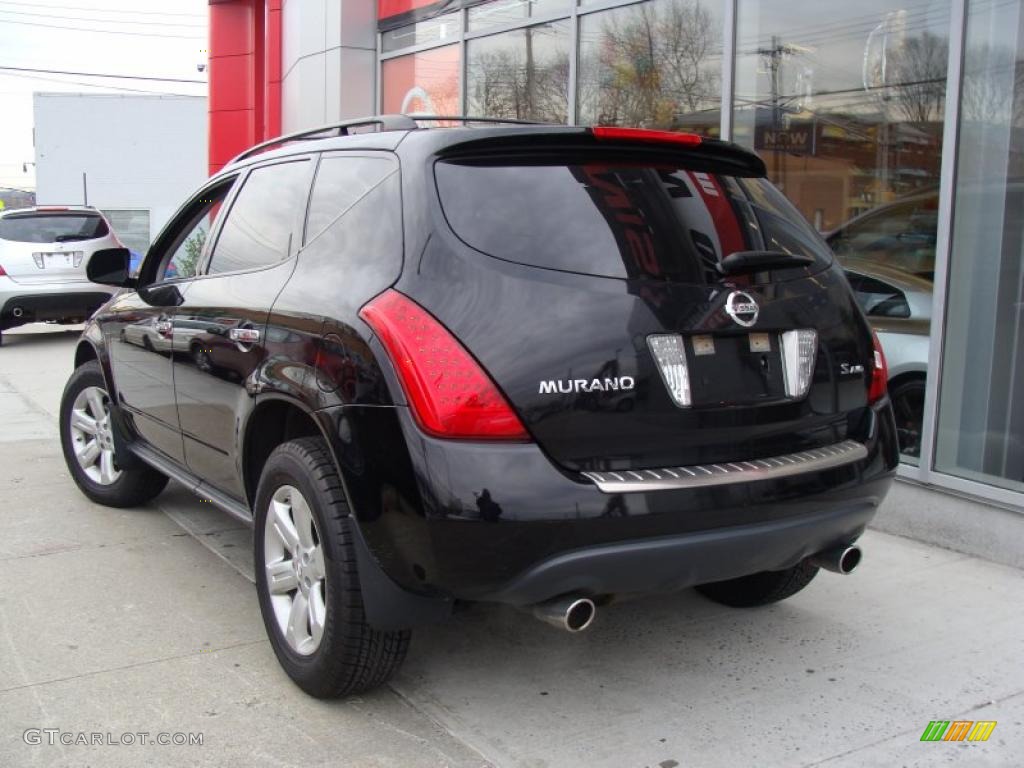 2007 Murano S AWD - Super Black / Charcoal photo #6