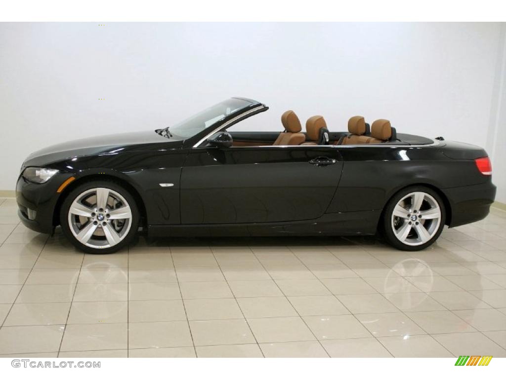 2008 3 Series 335i Convertible - Black Sapphire Metallic / Saddle Brown/Black photo #4