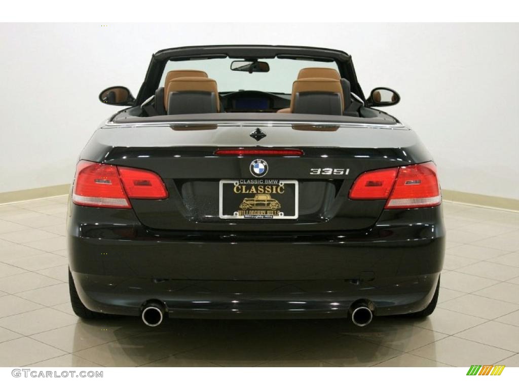 2008 3 Series 335i Convertible - Black Sapphire Metallic / Saddle Brown/Black photo #6
