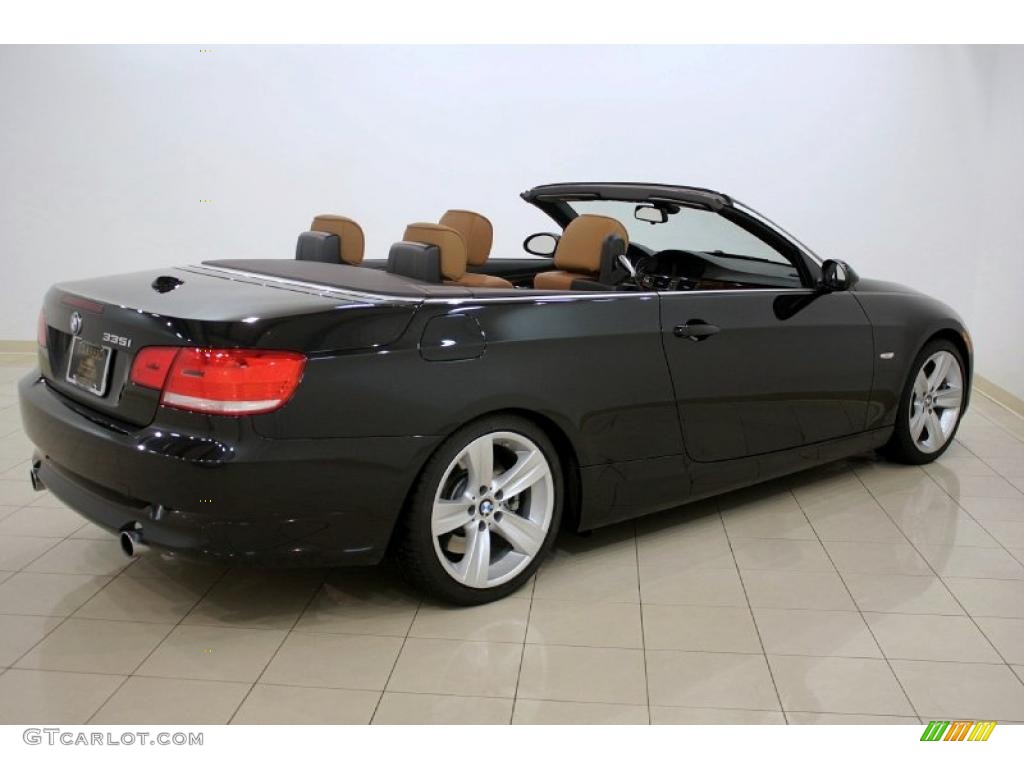 2008 3 Series 335i Convertible - Black Sapphire Metallic / Saddle Brown/Black photo #7
