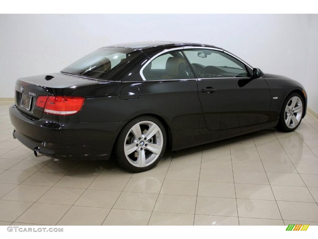 2008 3 Series 335i Convertible - Black Sapphire Metallic / Saddle Brown/Black photo #8