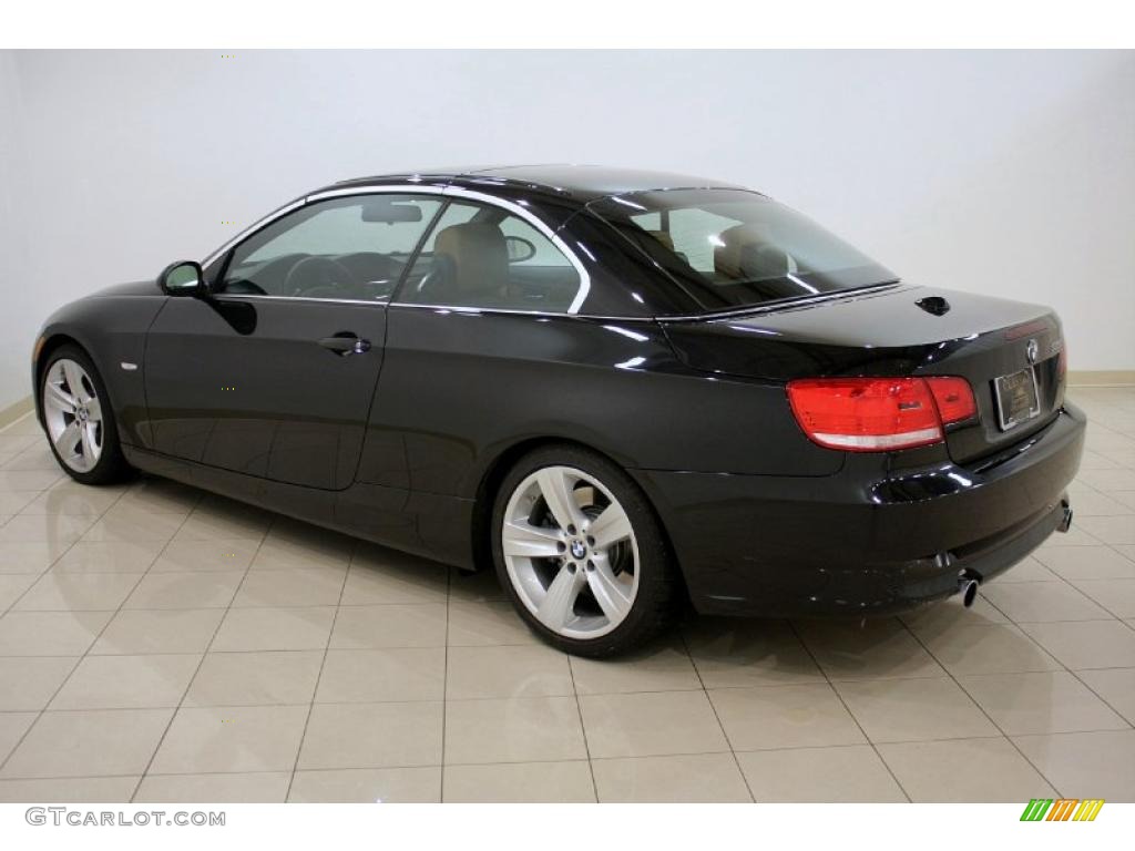 2008 3 Series 335i Convertible - Black Sapphire Metallic / Saddle Brown/Black photo #9