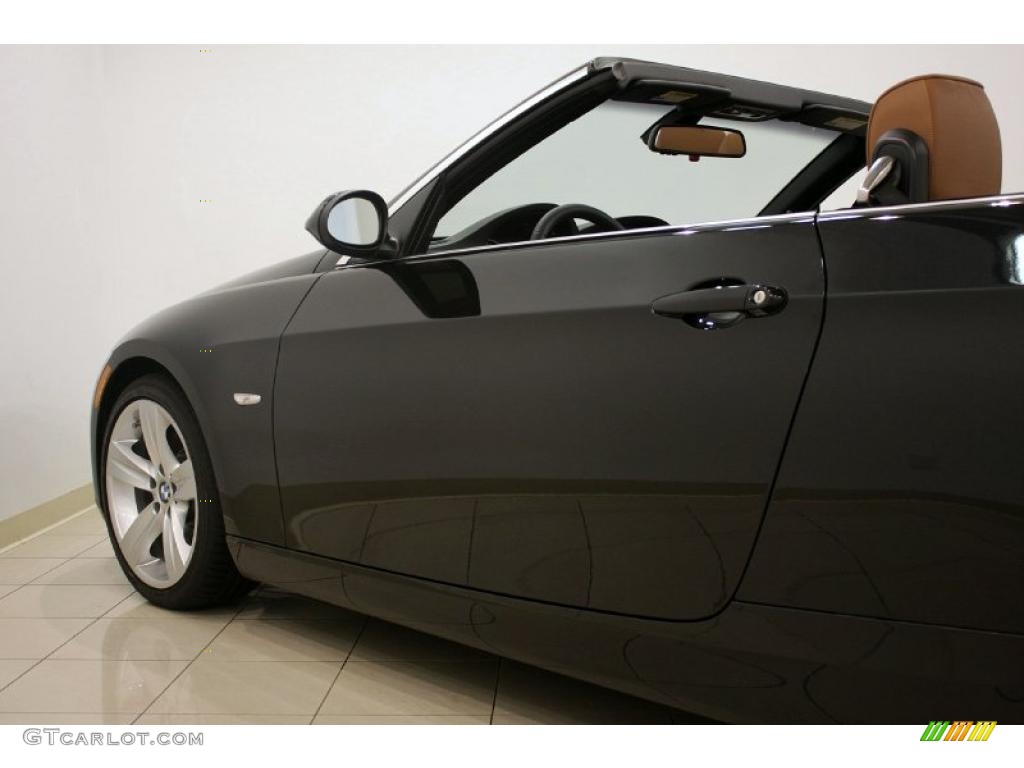2008 3 Series 335i Convertible - Black Sapphire Metallic / Saddle Brown/Black photo #39