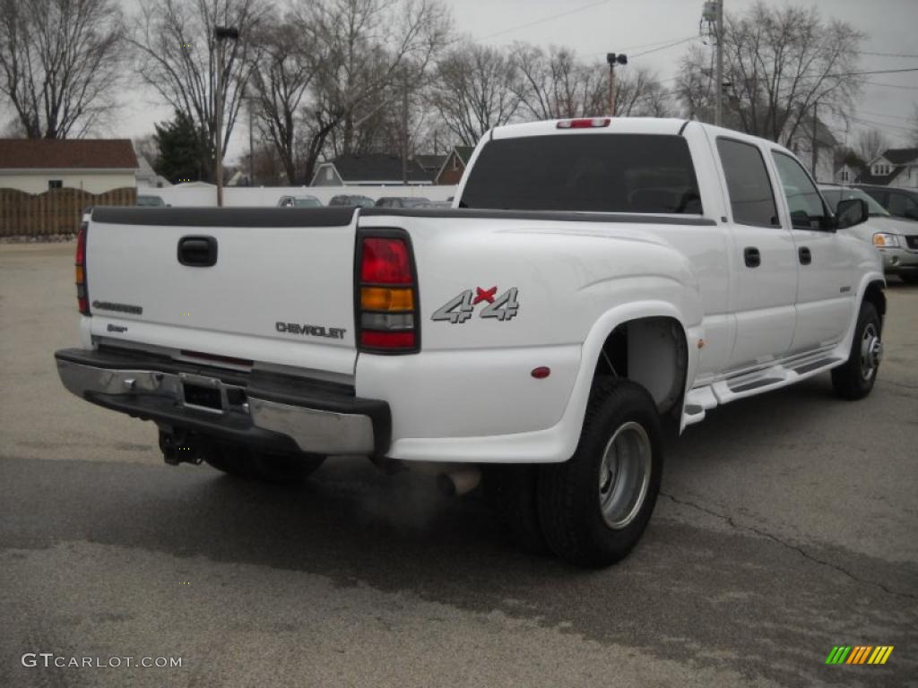 2002 Silverado 3500 LT Crew Cab 4x4 Dually - Summit White / Graphite photo #7