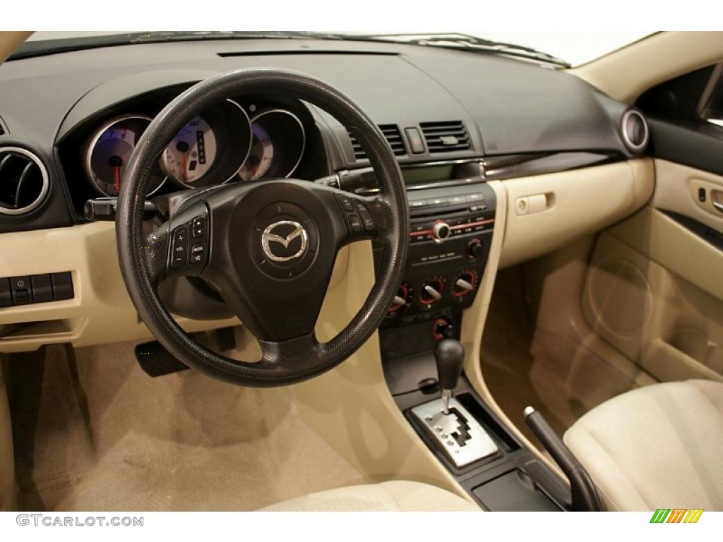 Beige Interior 2007 Mazda Mazda3 I Sport Sedan Photo