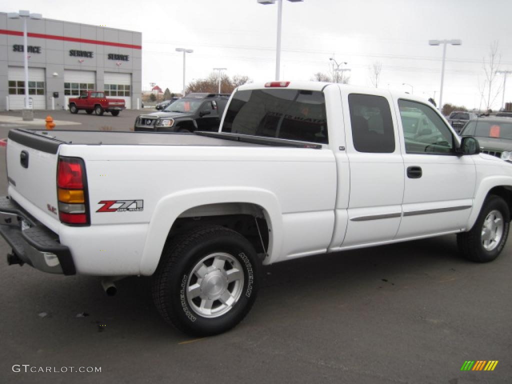 2005 Sierra 1500 Z71 Extended Cab 4x4 - Summit White / Neutral photo #2