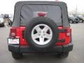 2008 Flame Red Jeep Wrangler Unlimited Rubicon 4x4  photo #3