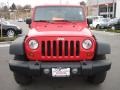 2008 Flame Red Jeep Wrangler Unlimited Rubicon 4x4  photo #6