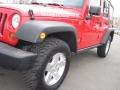2008 Flame Red Jeep Wrangler Unlimited Rubicon 4x4  photo #24