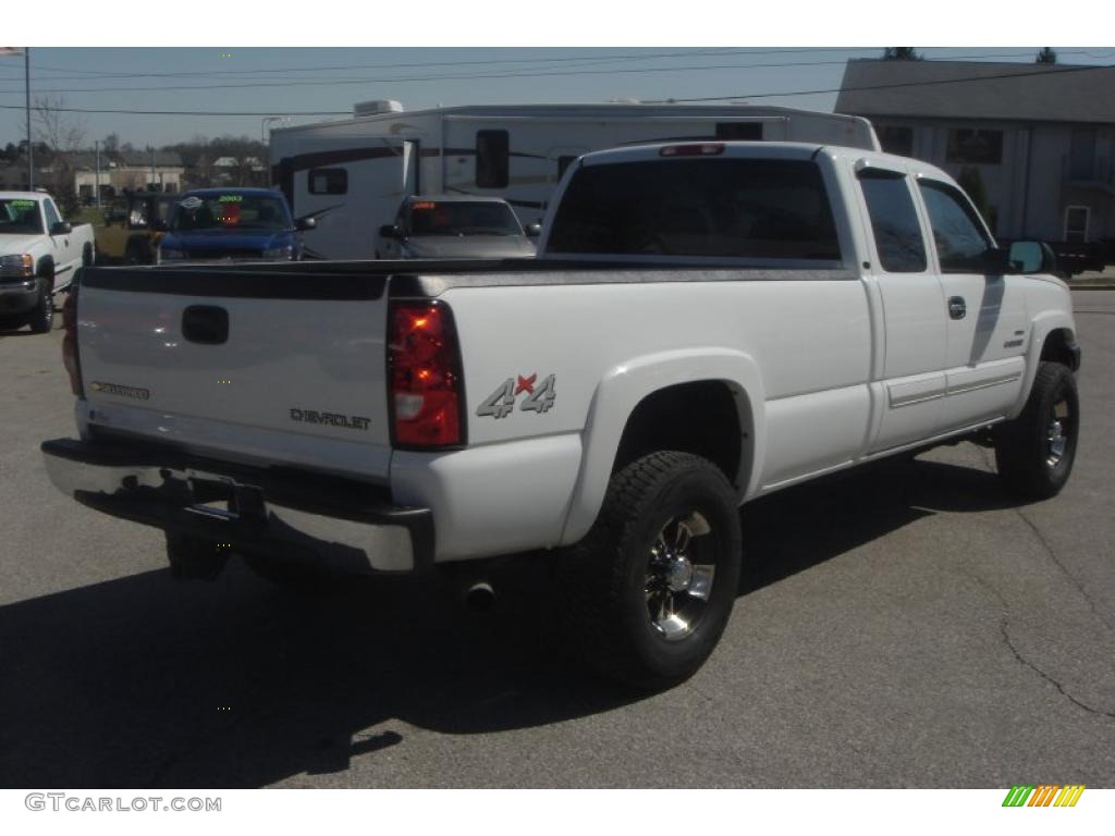 2004 Silverado 2500HD LS Extended Cab 4x4 - Summit White / Tan photo #15