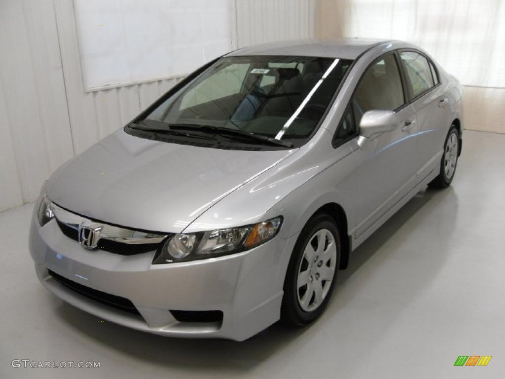 2010 Civic LX Sedan - Alabaster Silver Metallic / Gray photo #1