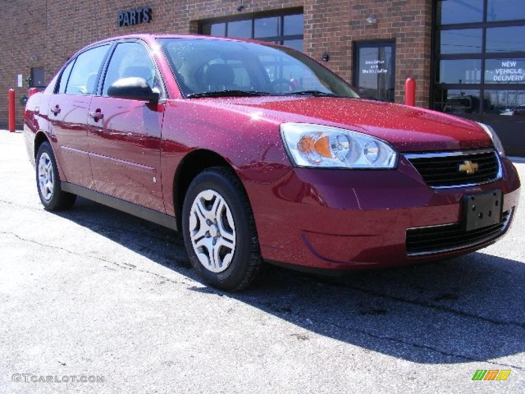 2006 Malibu LS Sedan - Sport Red Metallic / Titanium Gray photo #1