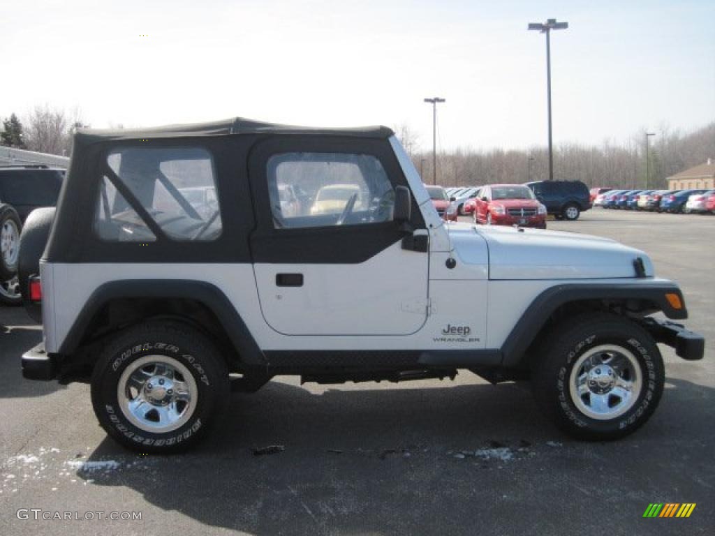 2004 Wrangler SE 4x4 - Bright Silver Metallic / Dark Slate Gray photo #4