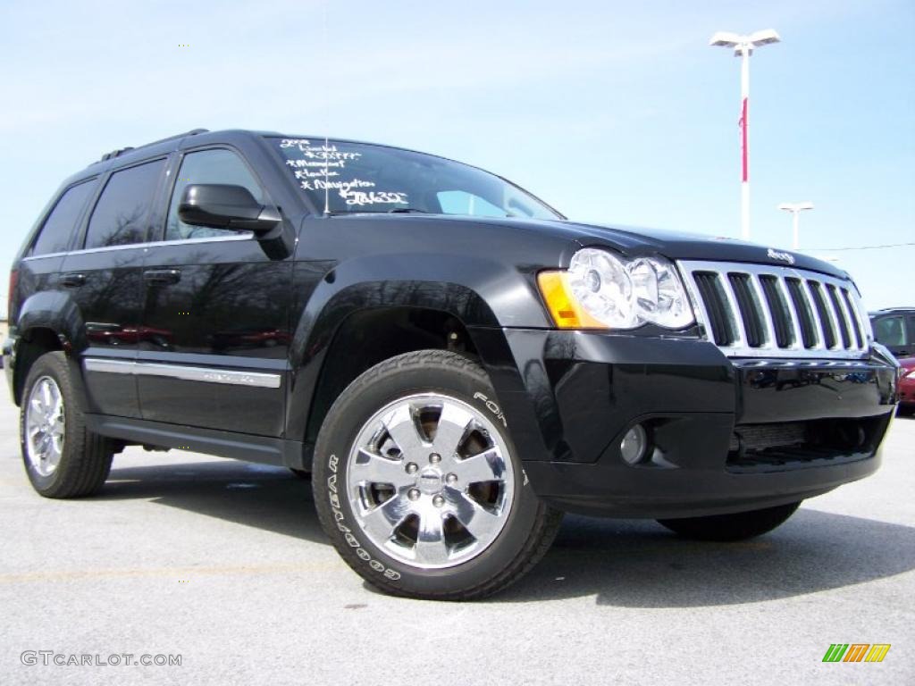 2008 Grand Cherokee Limited 4x4 - Black / Dark Slate Gray/Light Graystone photo #1