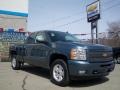 2010 Blue Granite Metallic Chevrolet Silverado 1500 LT Extended Cab 4x4  photo #3