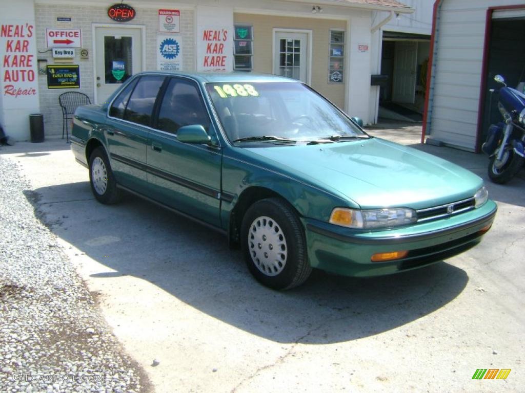1992 Accord LX Sedan - Arcadia Green Pearl / Beige photo #4