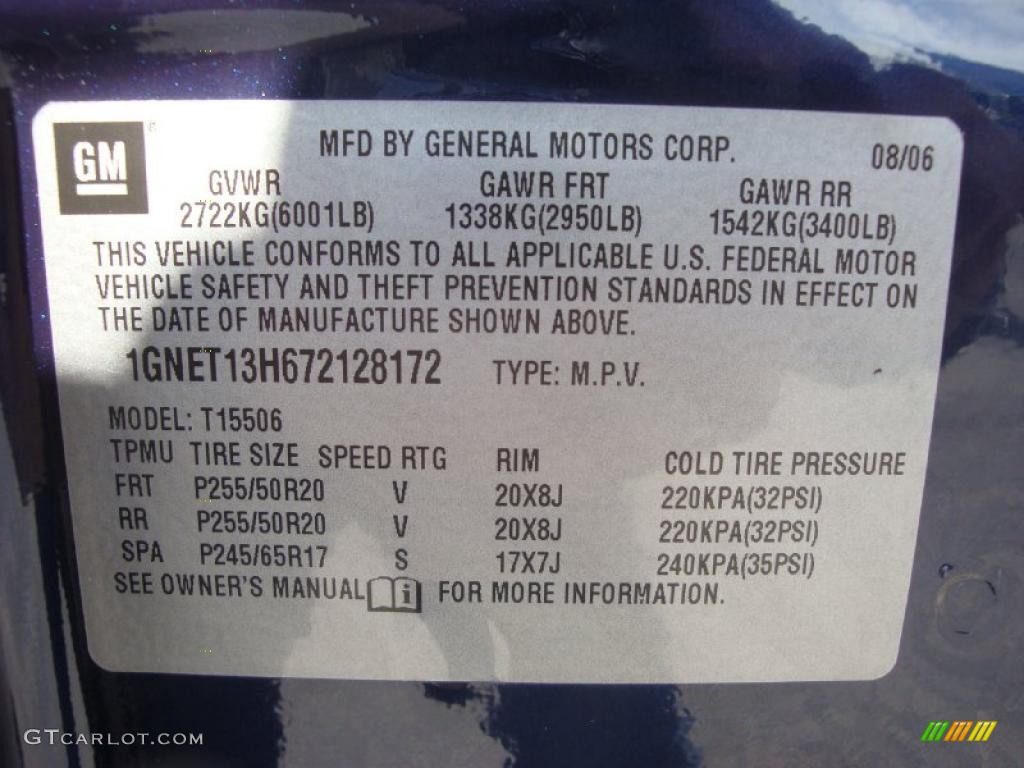 2007 TrailBlazer SS 4x4 - Imperial Blue Metallic / Ebony photo #17