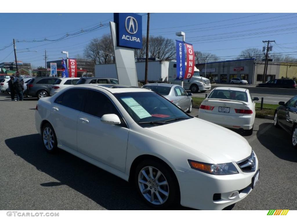 2007 TSX Sedan - Premium White Pearl / Parchment photo #1