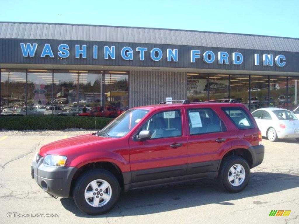 2007 Escape XLS - Redfire Metallic / Medium/Dark Flint photo #1