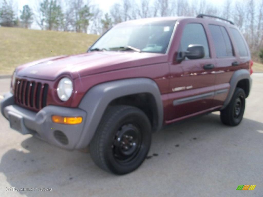 2002 Liberty Sport 4x4 - Dark Garnet Red Pearlcoat / Dark Slate Gray photo #3