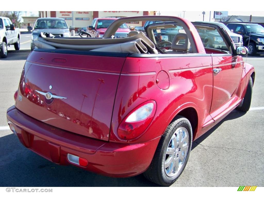 2006 PT Cruiser Touring Convertible - Inferno Red Crystal Pearl / Pastel Pebble Beige photo #5
