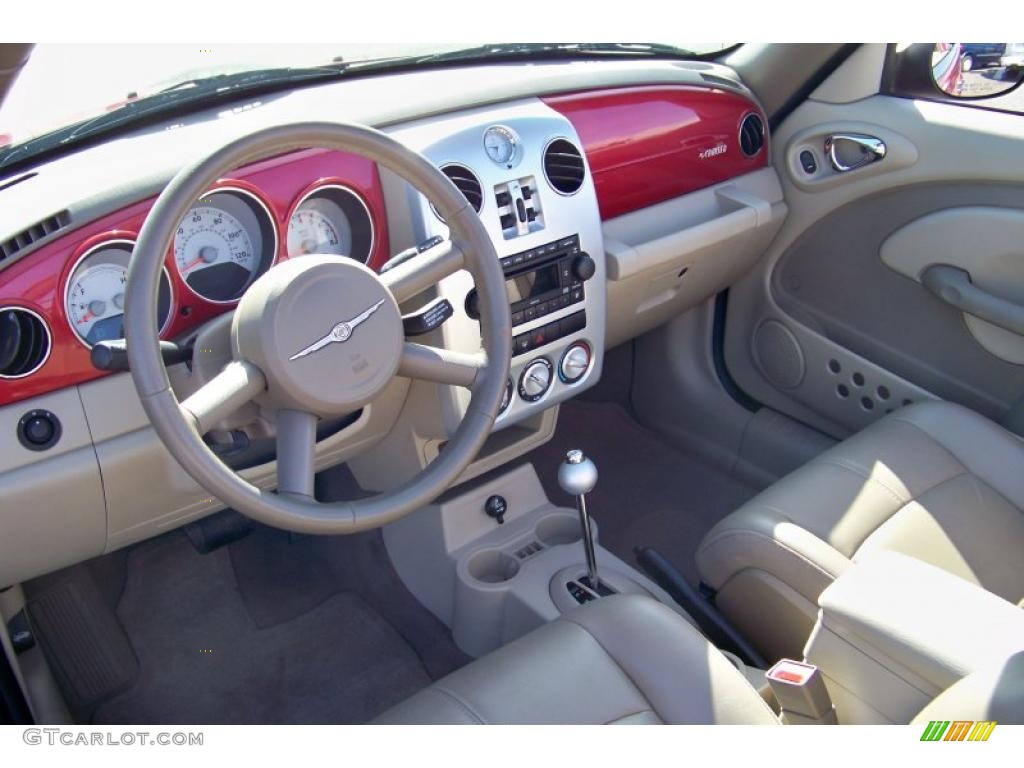 2006 PT Cruiser Touring Convertible - Inferno Red Crystal Pearl / Pastel Pebble Beige photo #13