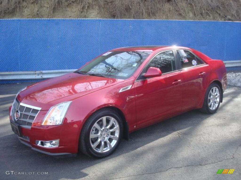 2009 CTS 4 AWD Sedan - Crystal Red / Ebony photo #1