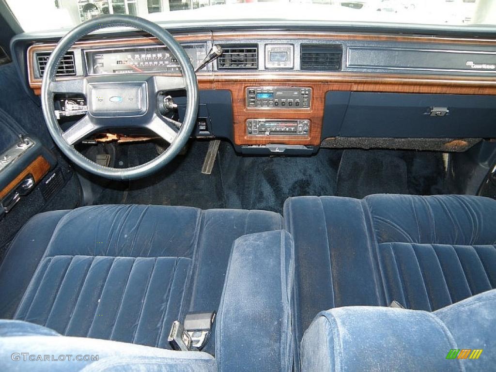 1989 LTD Crown Victoria Sedan - White / Blue photo #9