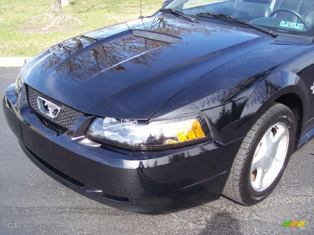 2001 Mustang V6 Convertible - Black / Dark Charcoal photo #29