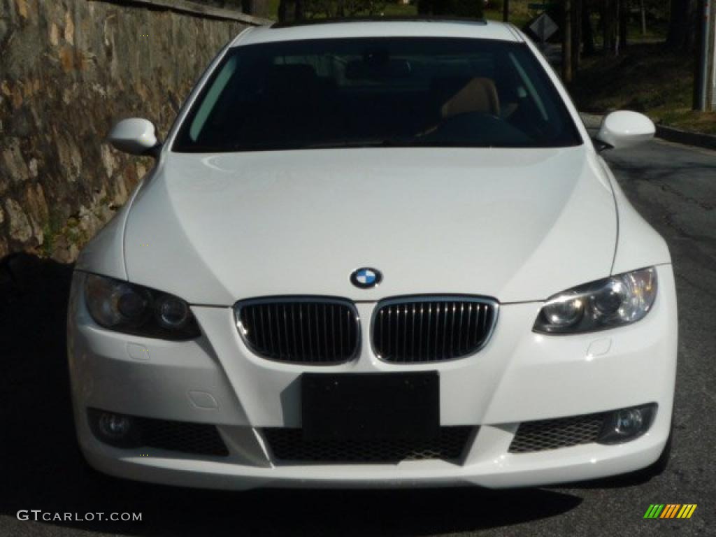 2007 3 Series 335i Coupe - Alpine White / Saddle Brown/Black photo #3