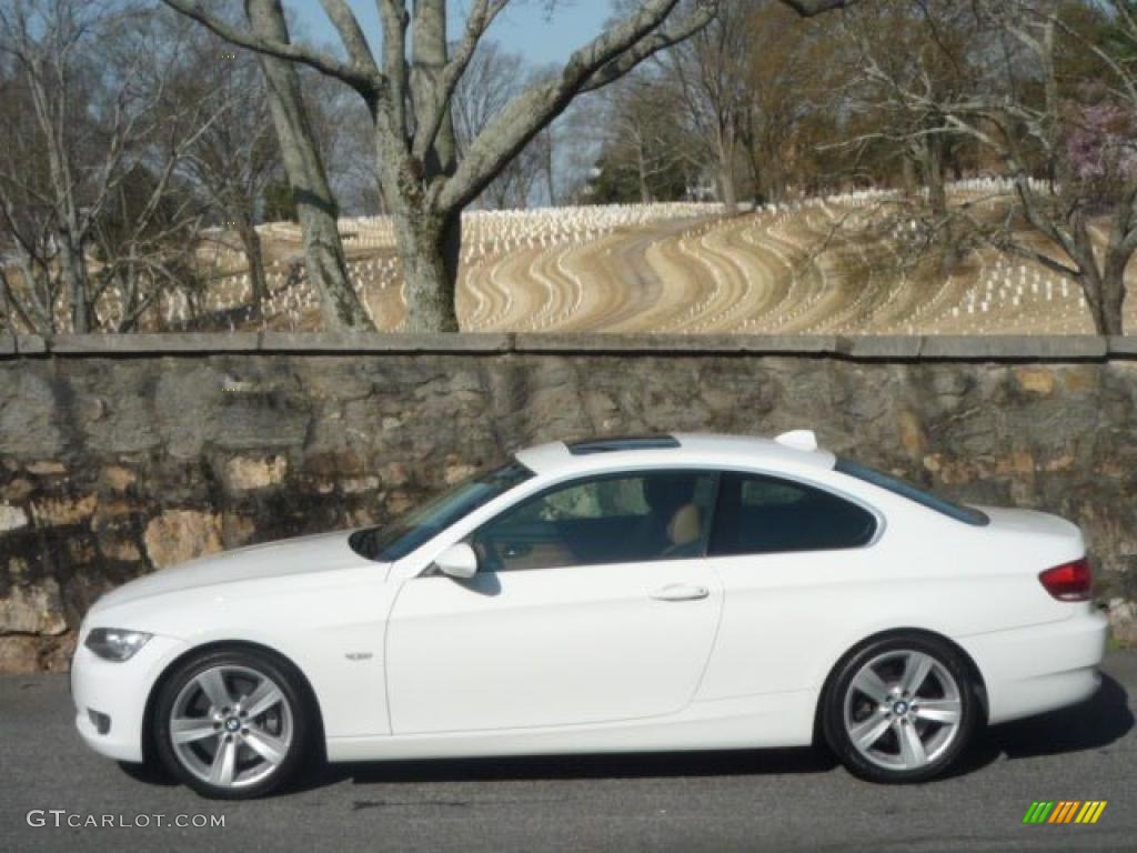 2007 3 Series 335i Coupe - Alpine White / Saddle Brown/Black photo #5