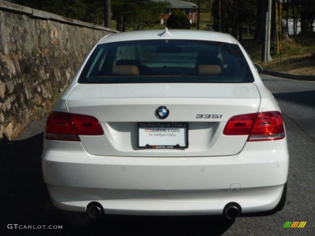 2007 3 Series 335i Coupe - Alpine White / Saddle Brown/Black photo #6