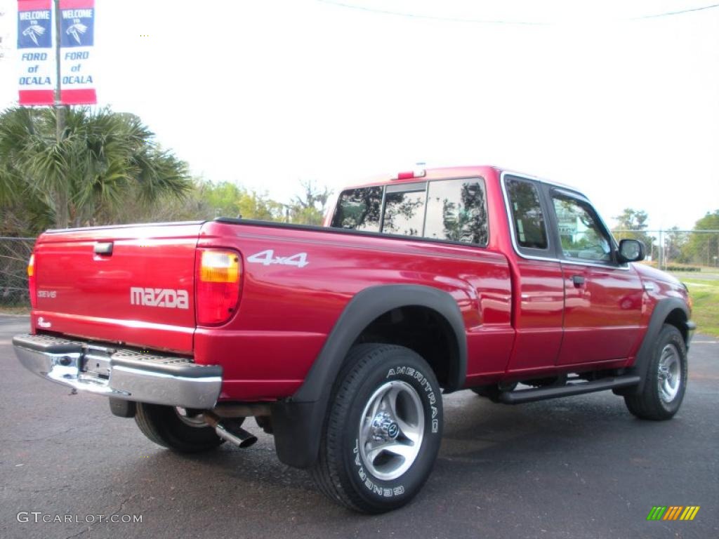 2001 B-Series Truck B3000 SE Cab Plus 4x4 - Sunburst Red Metallic / Medium Graphite photo #5