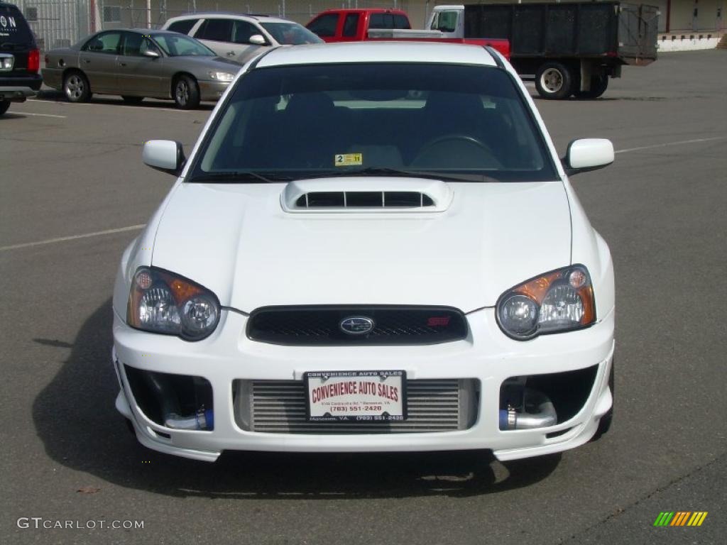 2005 Impreza WRX STi - Aspen White / Black/Blue Ecsaine photo #3