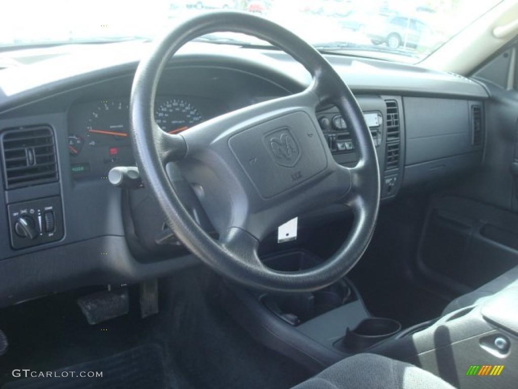 2003 Dakota SXT Regular Cab 4x4 - Graphite Metallic / Dark Slate Gray photo #15