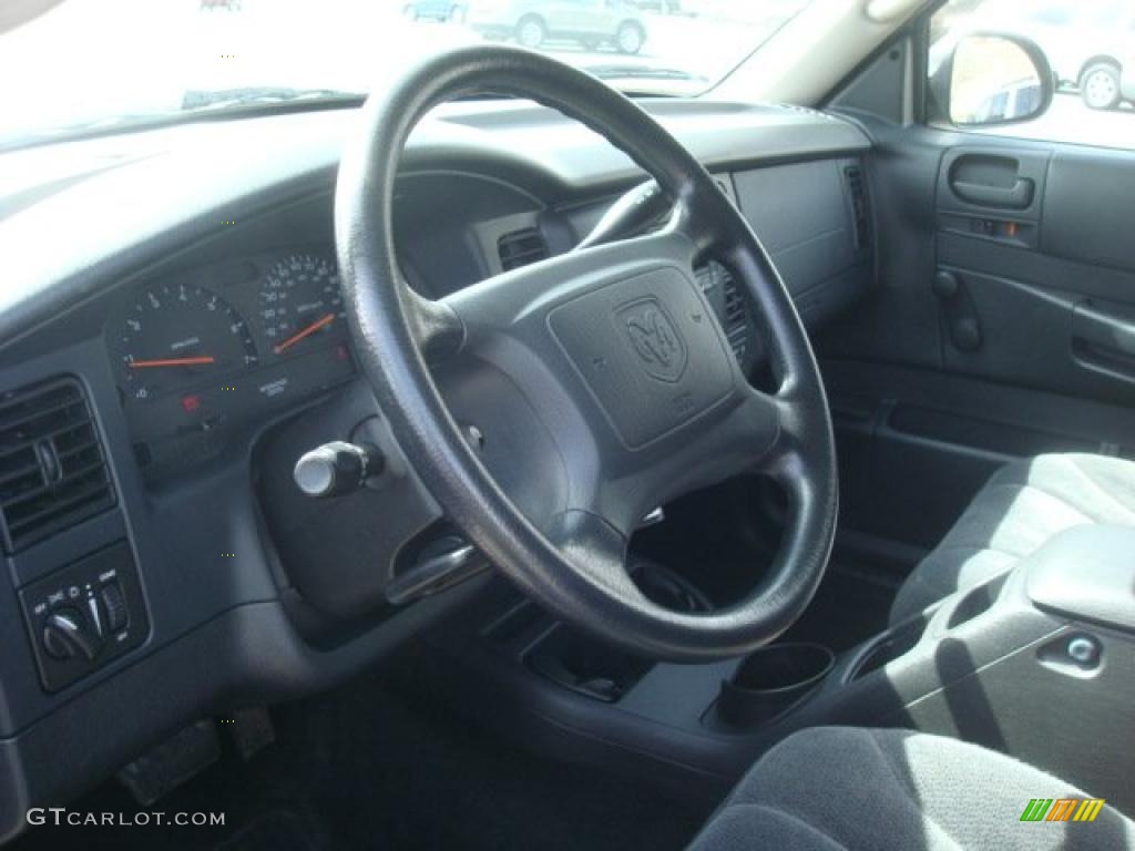 2003 Dakota SXT Regular Cab 4x4 - Graphite Metallic / Dark Slate Gray photo #18