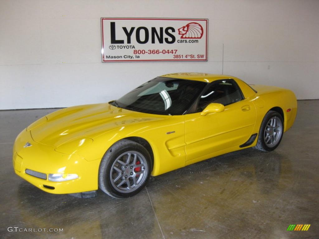 2003 Corvette Z06 - Millenium Yellow / Black photo #1