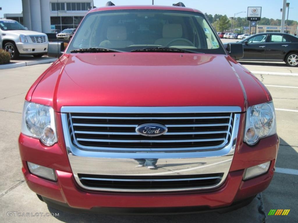 2008 Explorer XLT 4x4 - Redfire Metallic / Camel photo #5