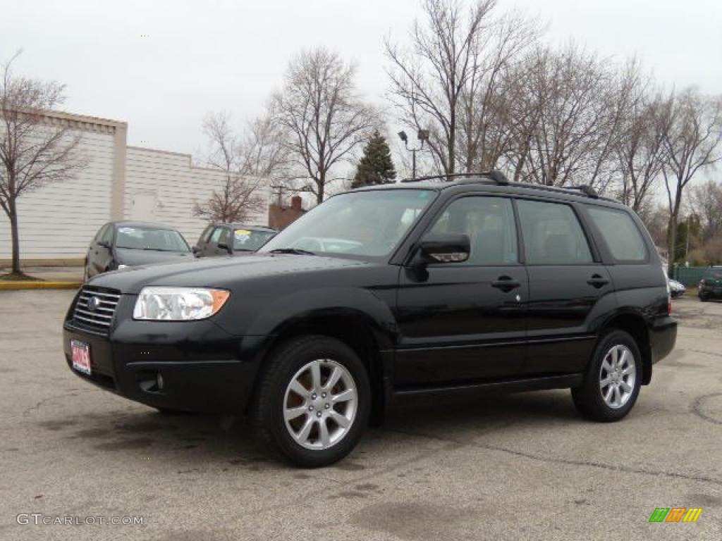 2008 Forester 2.5 X - Obsidian Black Pearl / Graphite Gray photo #1