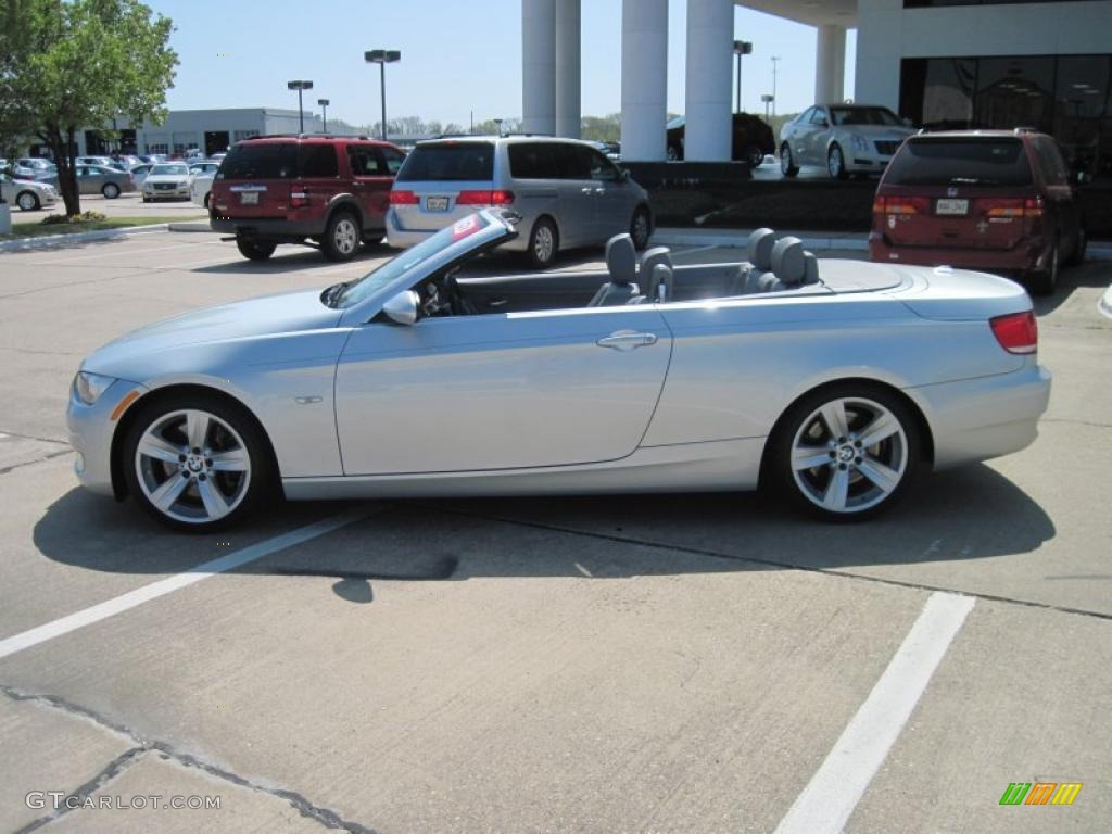 2008 3 Series 335i Convertible - Titanium Silver Metallic / Gray photo #3