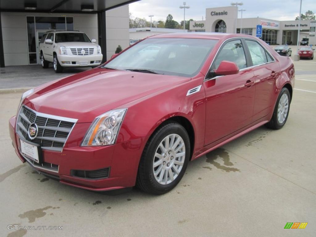2010 CTS 3.0 Sedan - Crystal Red Tintcoat / Cashmere/Cocoa photo #1
