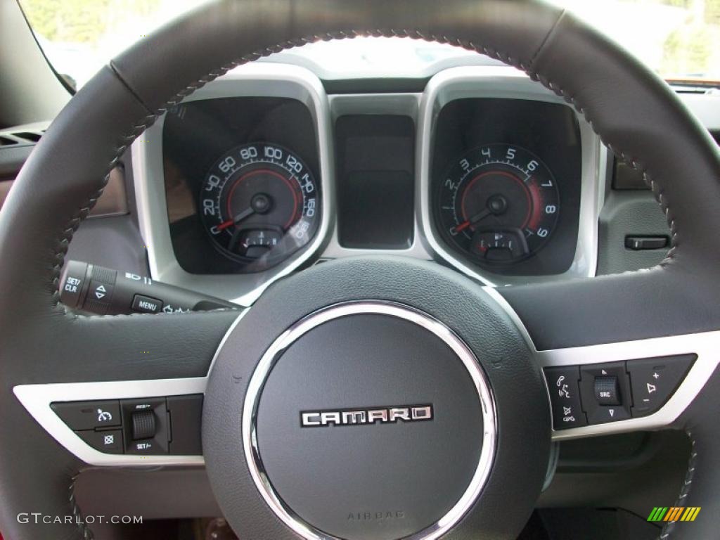 2010 Camaro SS/RS Coupe - Inferno Orange Metallic / Black photo #11