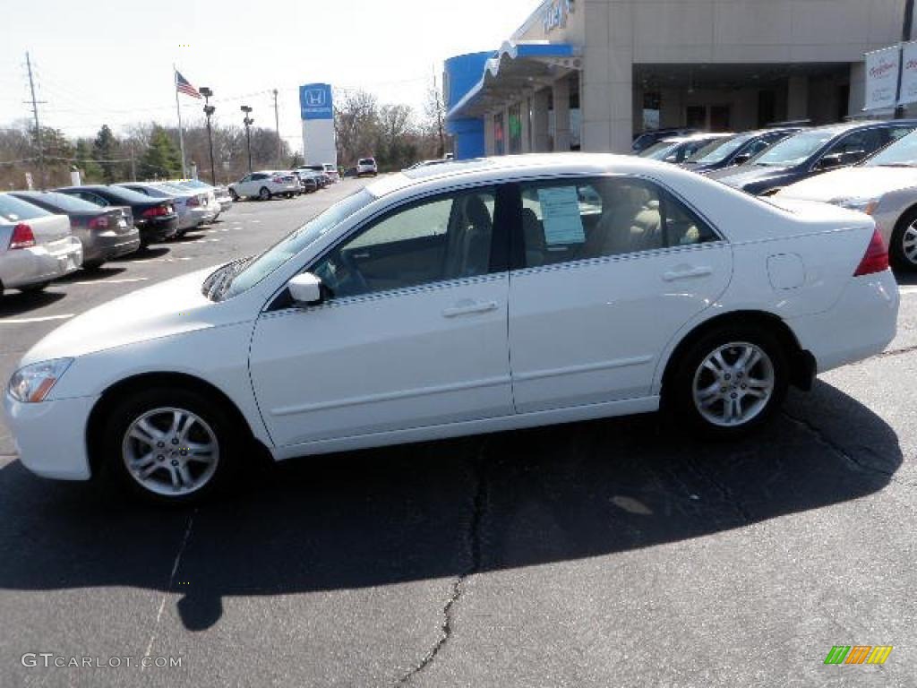 2007 Accord EX Sedan - Taffeta White / Ivory photo #1