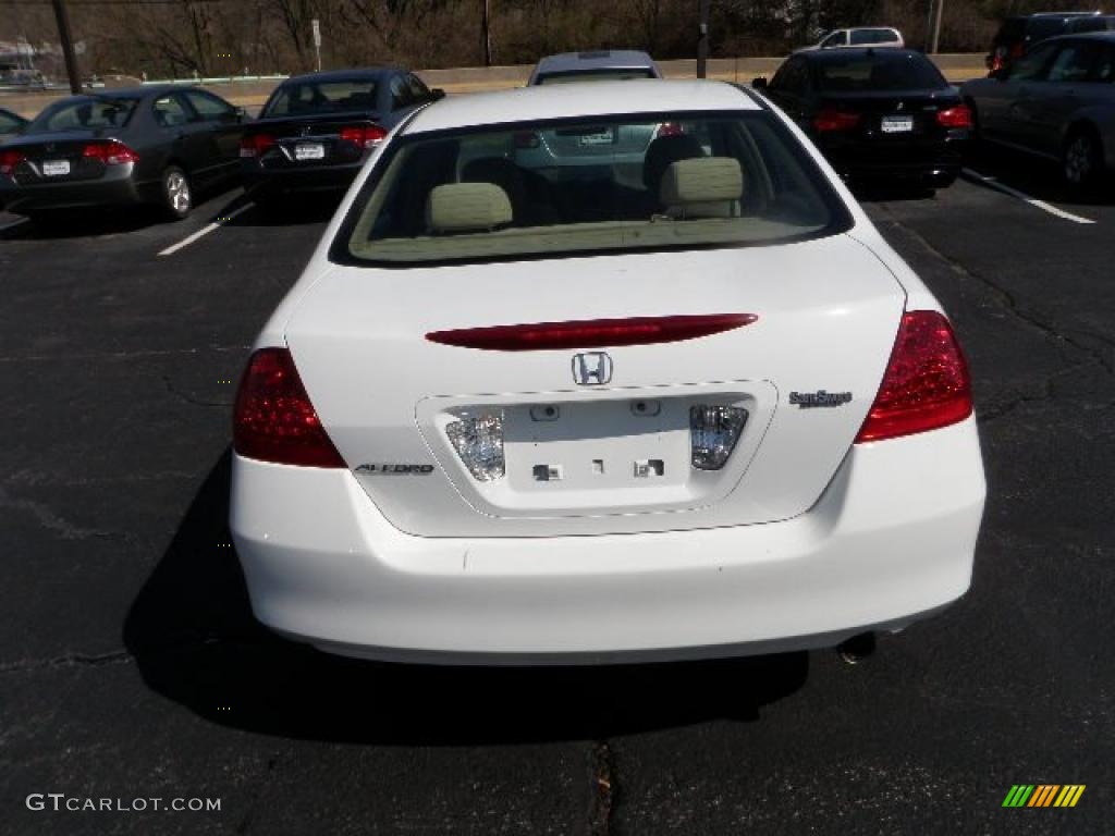 2007 Accord EX Sedan - Taffeta White / Ivory photo #3