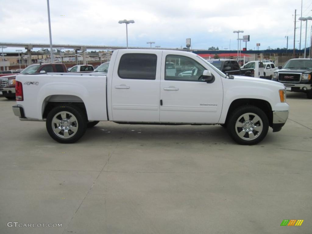 2010 Sierra 1500 SLT Crew Cab 4x4 - Summit White / Ebony photo #4