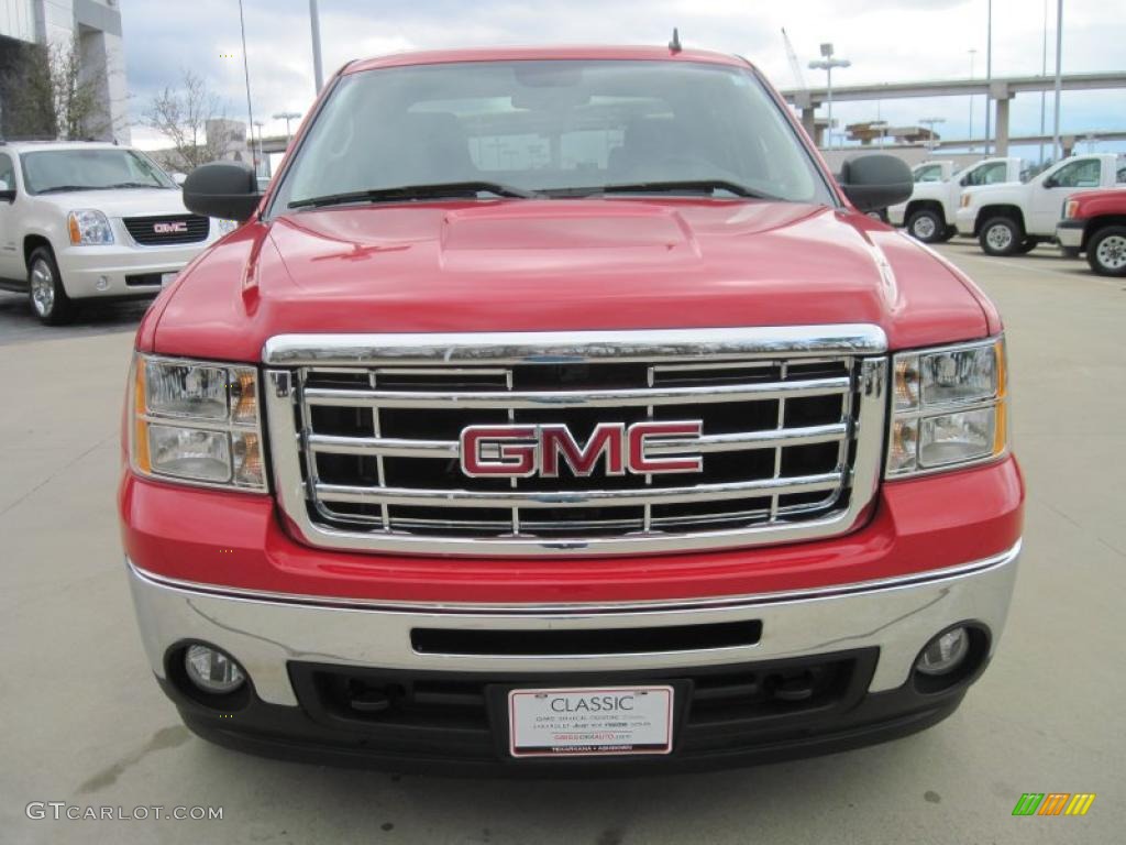 2010 Sierra 1500 SLE Crew Cab 4x4 - Fire Red / Ebony photo #5