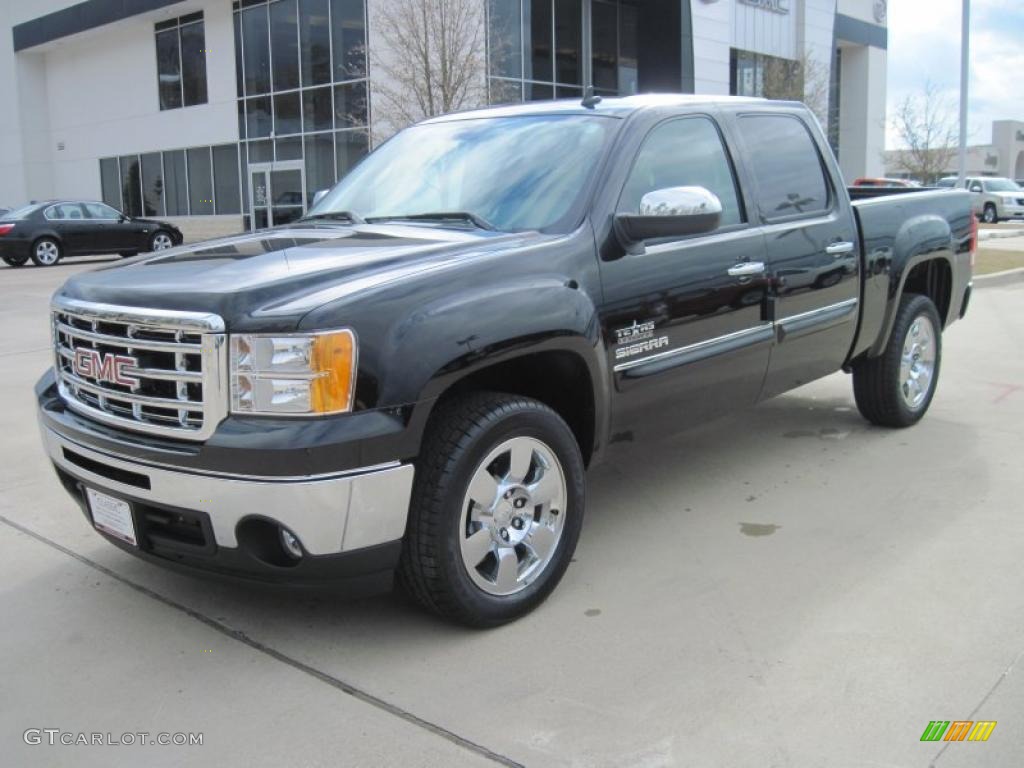 2010 Sierra 1500 SLE Crew Cab - Onyx Black / Ebony photo #1