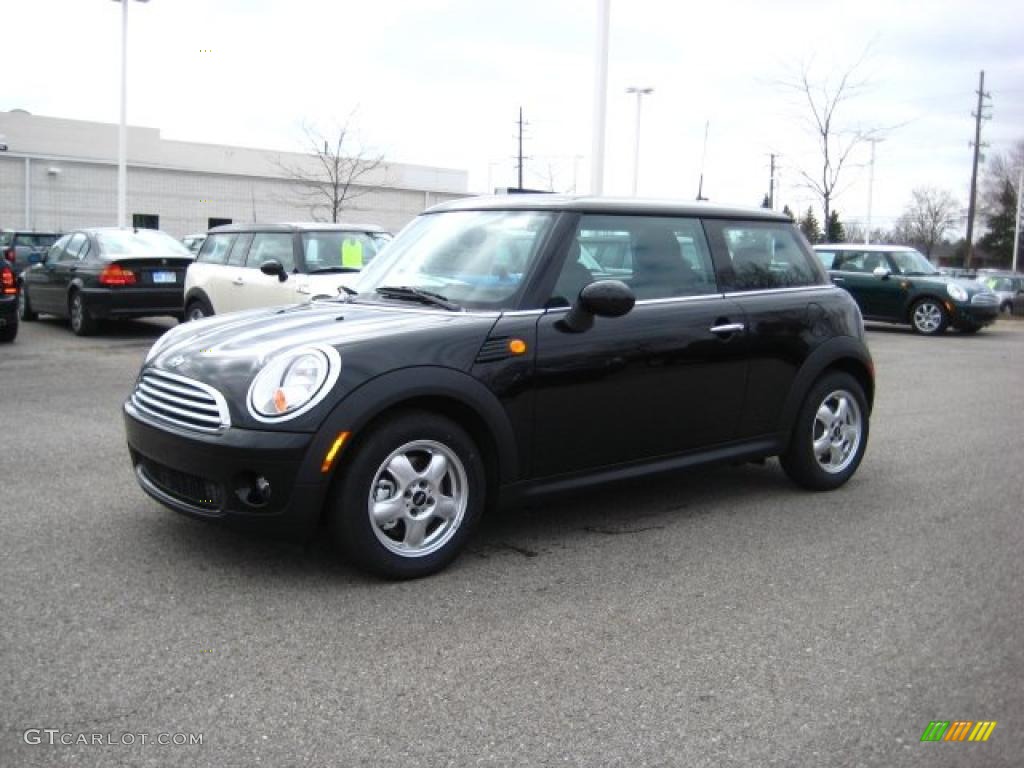 2010 Cooper Hardtop - Midnight Black Metallic / Grey/Carbon Black photo #1