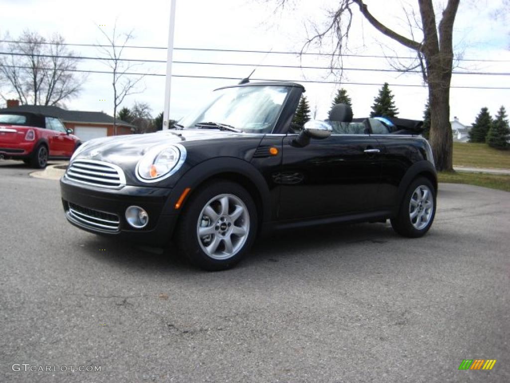 2010 Cooper Convertible - Midnight Black Metallic / Grey/Carbon Black photo #1